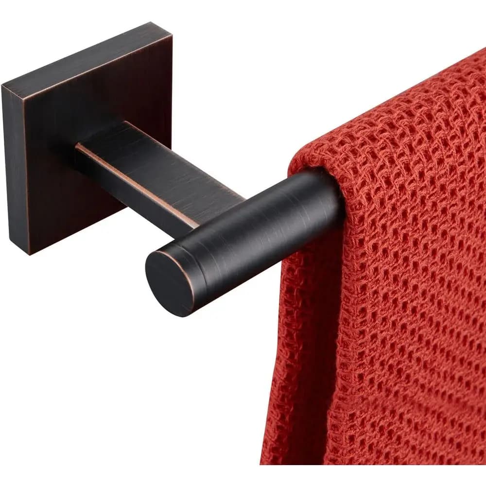 Portasciugamani da Bagno 32'' in Acciaio Inox Finitura Bronzo Oliato