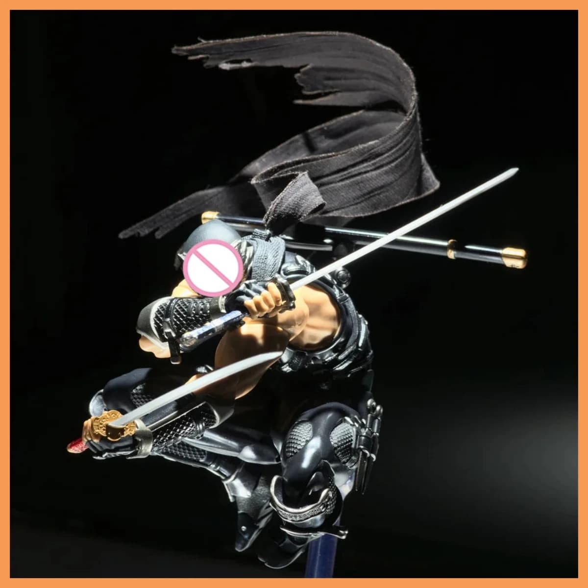 Personaggi di gioco Ninja giapponesi in scala 1/12 fatti a mano Mini accessori per sciarpe nere per modello di corpo di action figure SHF