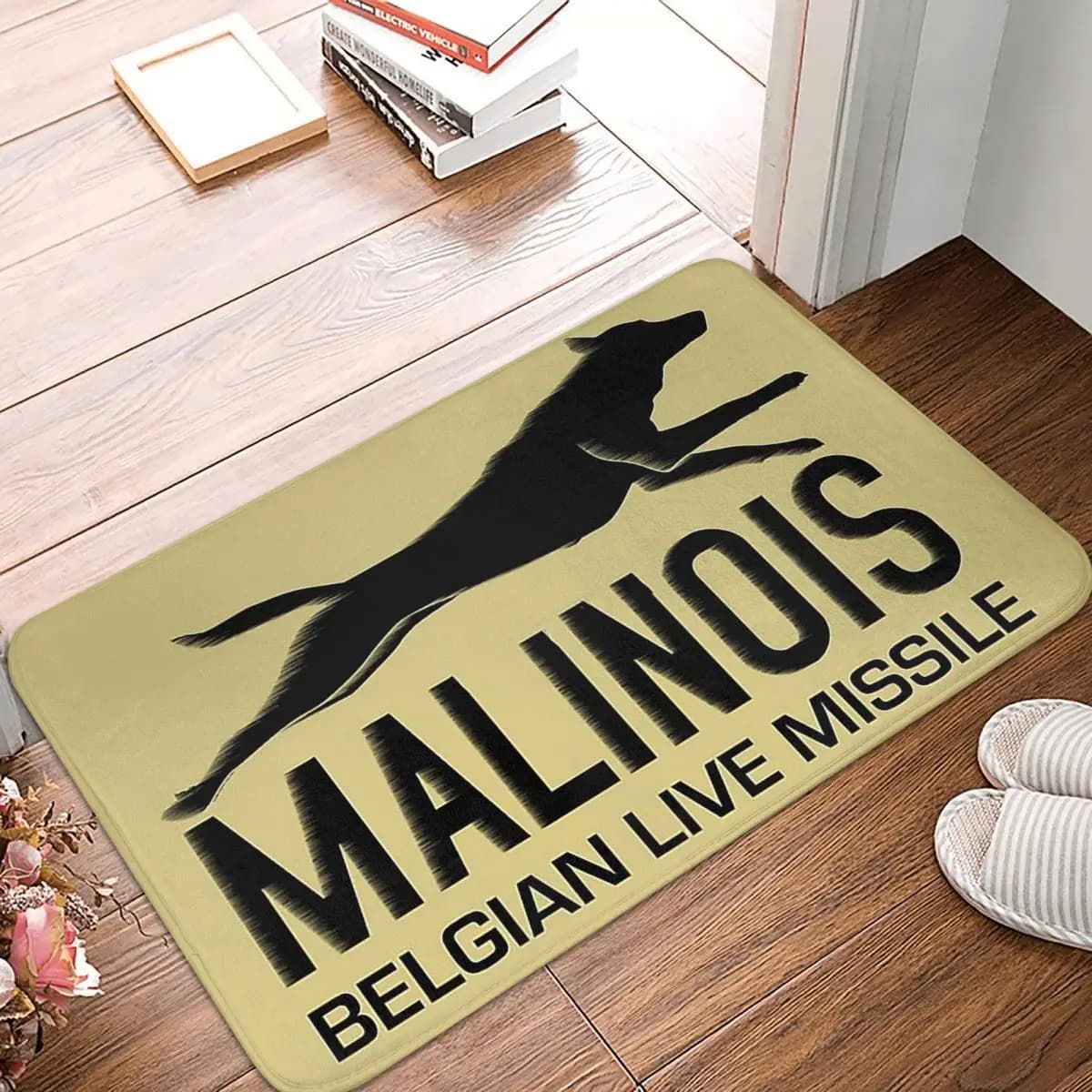 Belgian Shepherd Dog Malinois Doormat Kitchen Entrance Home Floor Mat Anti-slip Carpet Rug for Bedroom Footpad Mats