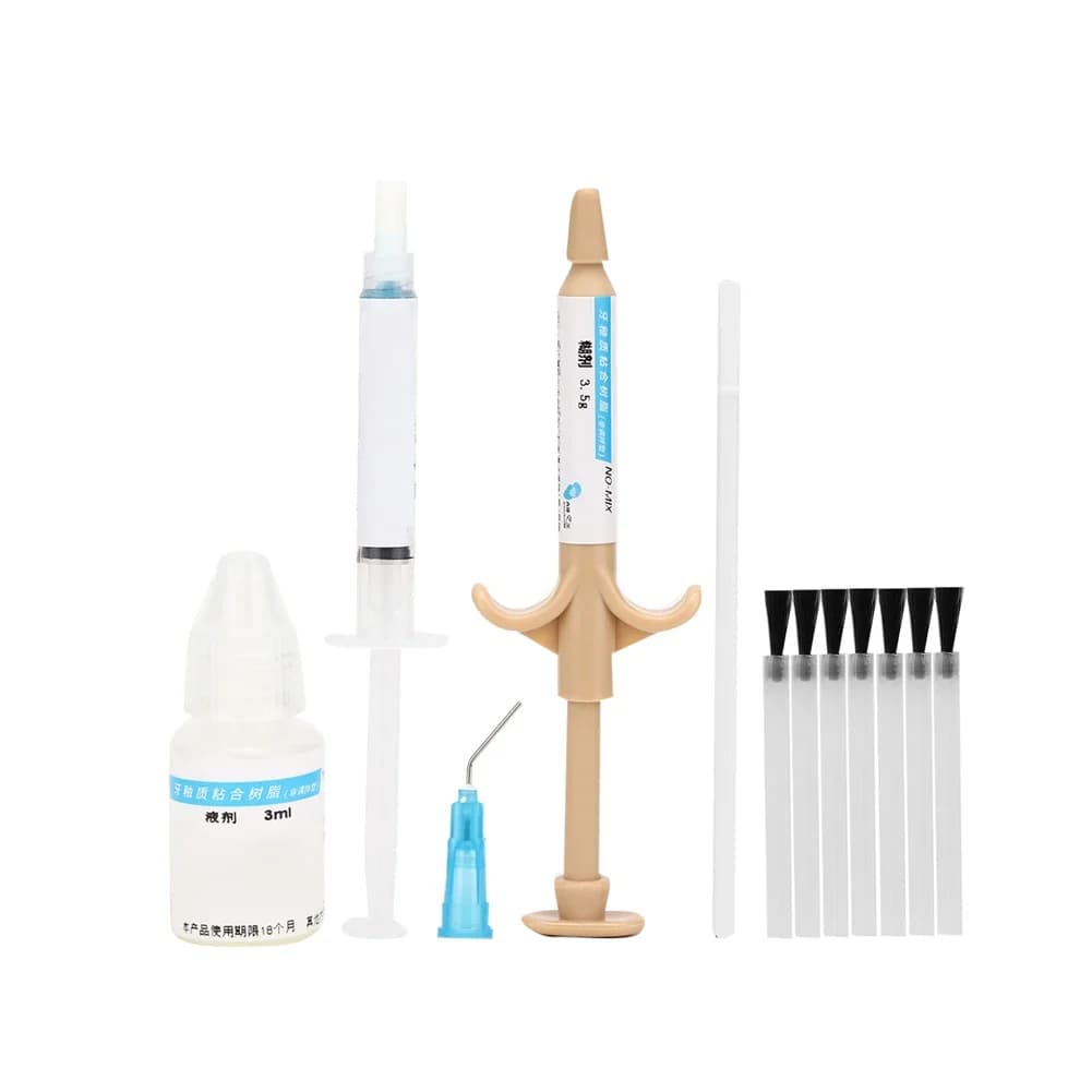 Staffe ortodontiche dentali Set di adesivi Riparazione dei denti Materiali per odontoiatria Colla autopolimerizzante Strumenti per gel da laboratorio per clinica dentista