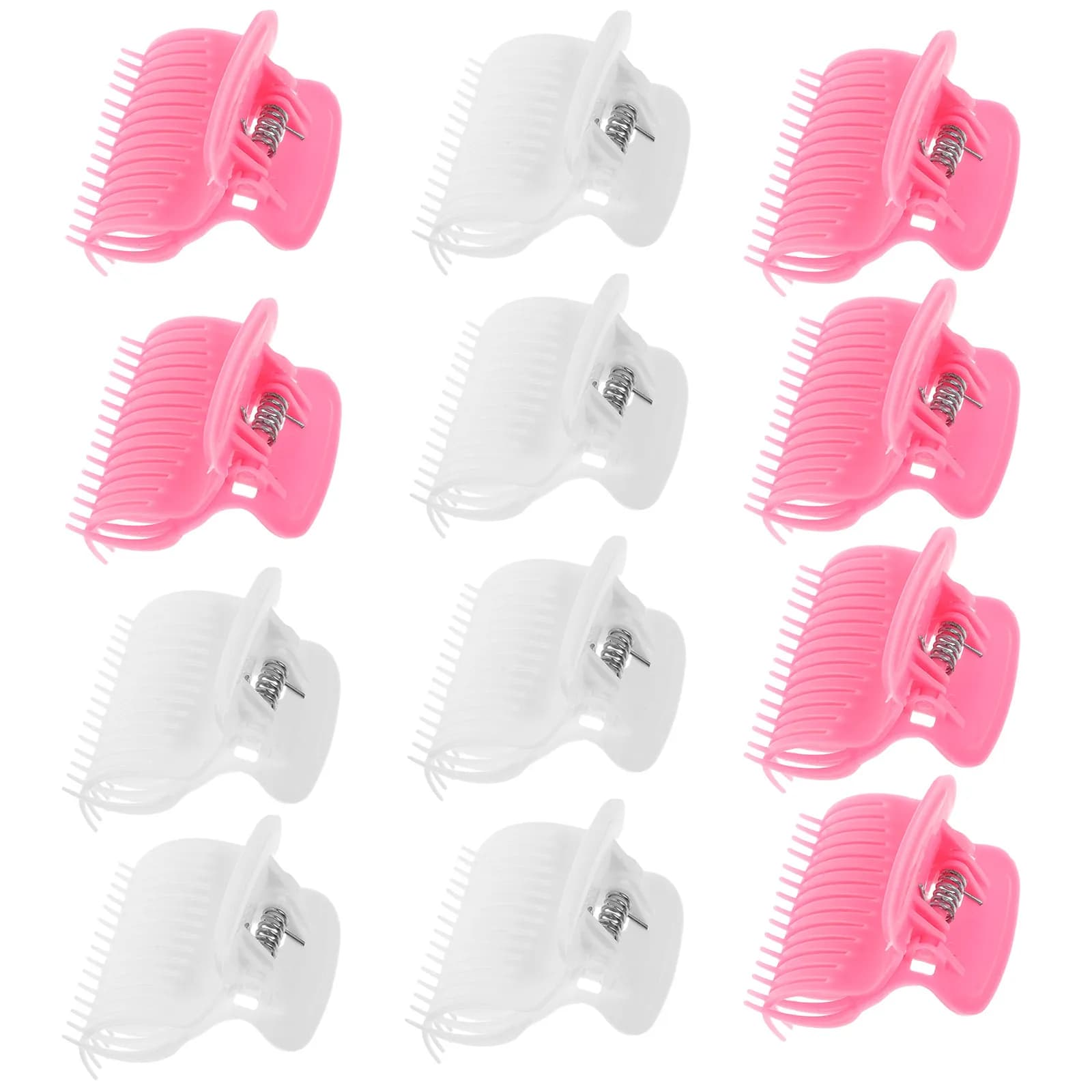 12Pcs Elegant Heat- Clips for Hair Curler Sectioning Styling Hot Roller Securing Clamp Travel Salon Use