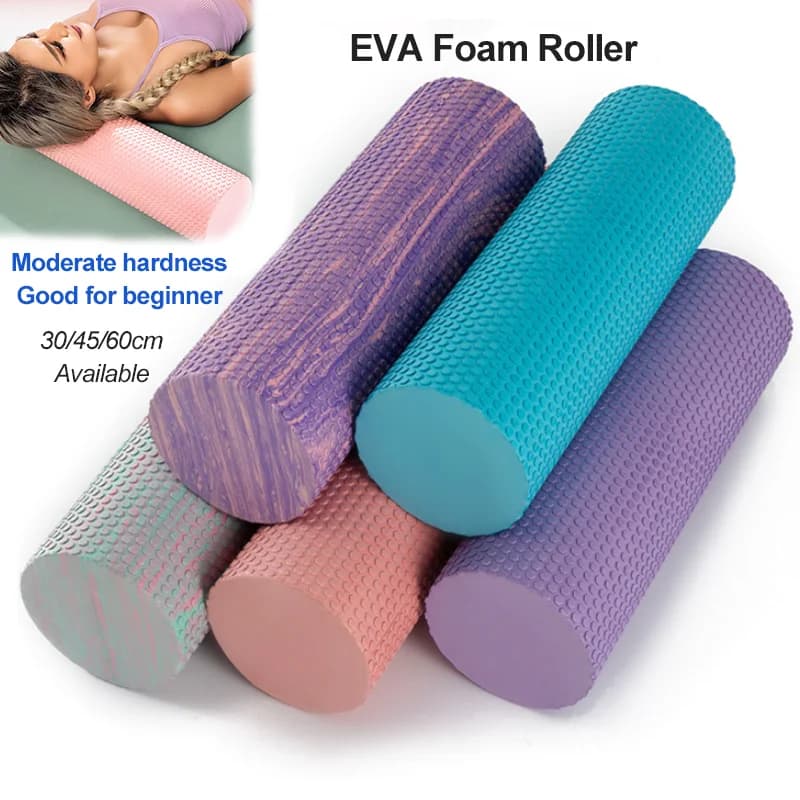 EVA Yoga Roller 30/45/60cm Massage Point Fantastic Color Roller Fitness Gym Muscle Relaxation