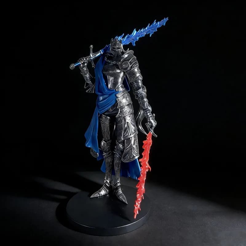 Elden Ring Shadow of the Erdtree DLC Twin Moon Knight Rellana Boss 21cm PVC Figure Statue Model Desktop Decor Collectible Gift