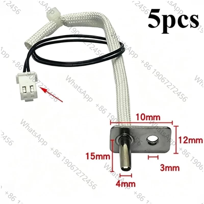5pcs Temperature Sensor Probe 100K-200K Thermostat NTC Temperature Sensor Air Fryer Replacement Parts for Air Fryer Accessories