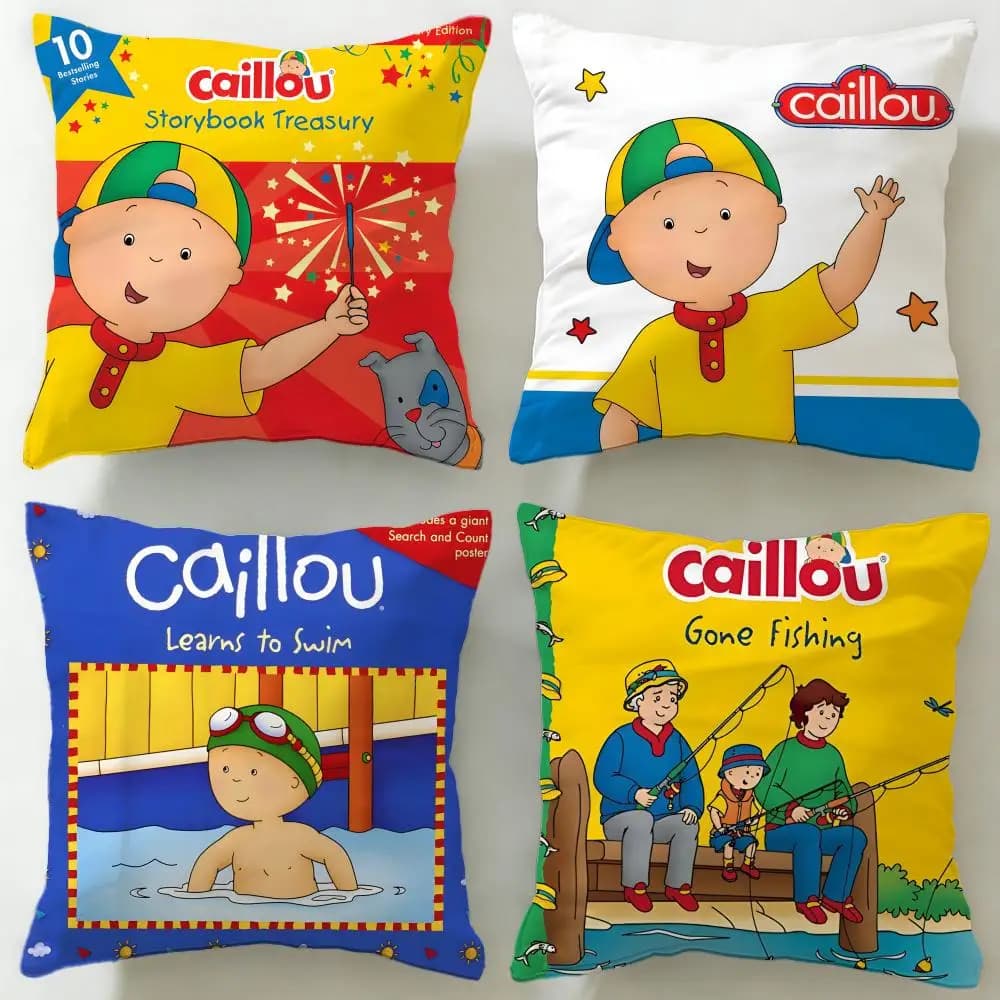 Federa per cuscino classica dei cartoni animati Caillou, morbida e facile da lavare, versatile per divano, letto, viaggi e ufficio