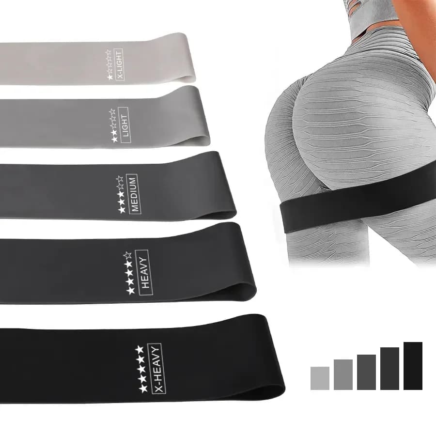 5 Different Levels Resistance Bands Exercise Fitness Rubber Fitness Mini Bands Pilates Sport Extender Workout Crossfit Equipment