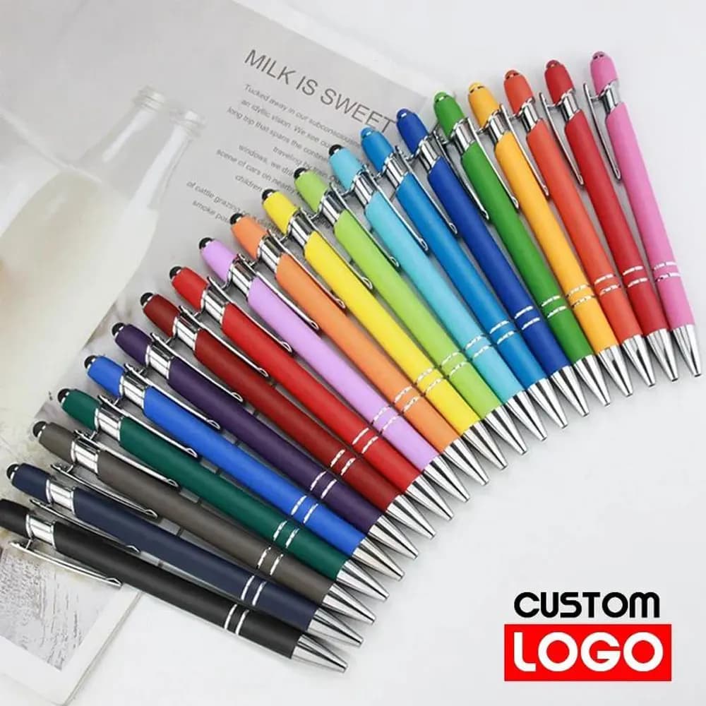 Personalized Ballpoint Pen with Logo and Text Engraved, 100/50/20 Pieces, Custom Laser Engraving, Wholesale