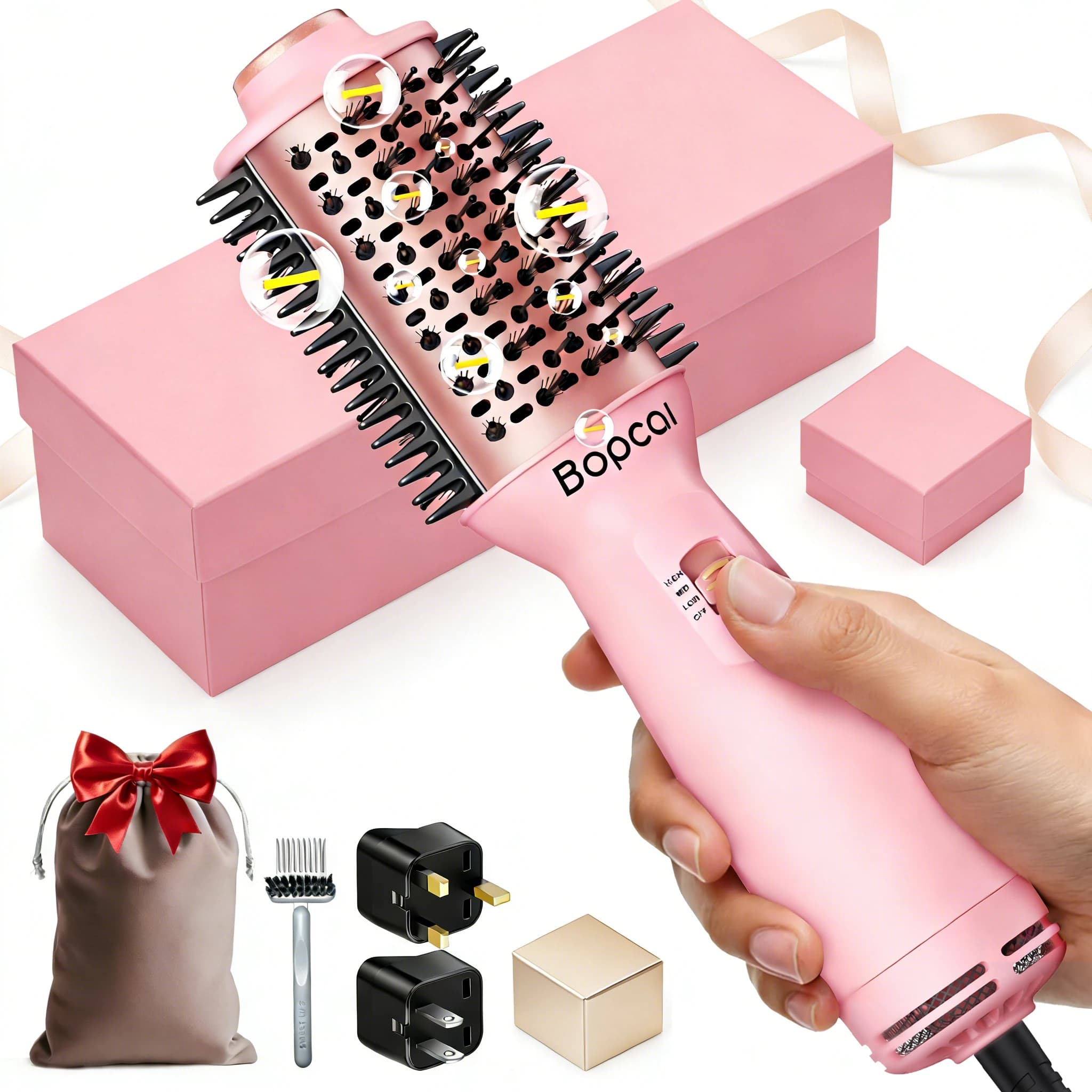 Brush Hair Dryer - Hot Air Brush with 300 Millions of Ion, One-Step 100-240V Volumizer for Drying and Smoothing