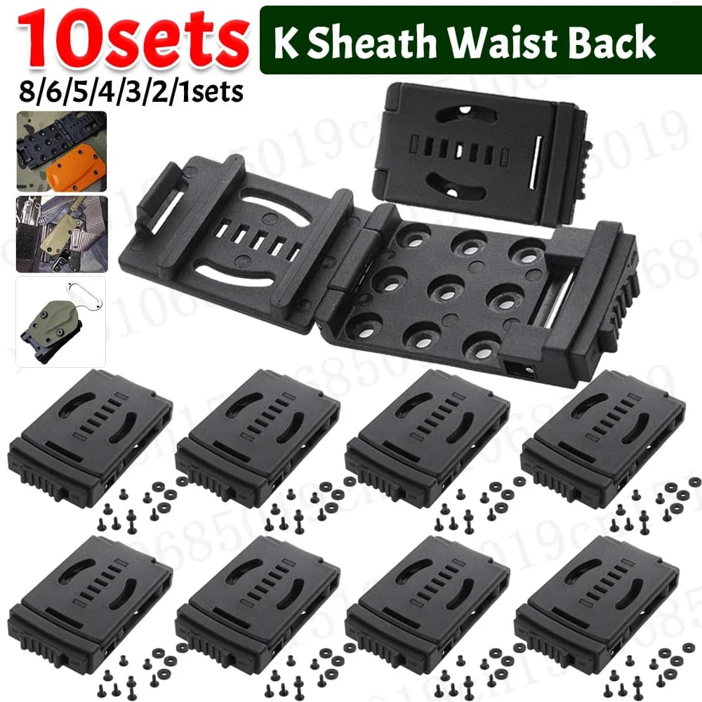 10-1 pz K-guaina Clip da cintura fodero cintura Clip vita multifunzionale attaccare coltello torcia caccia escursionismo EDC strumento esterno