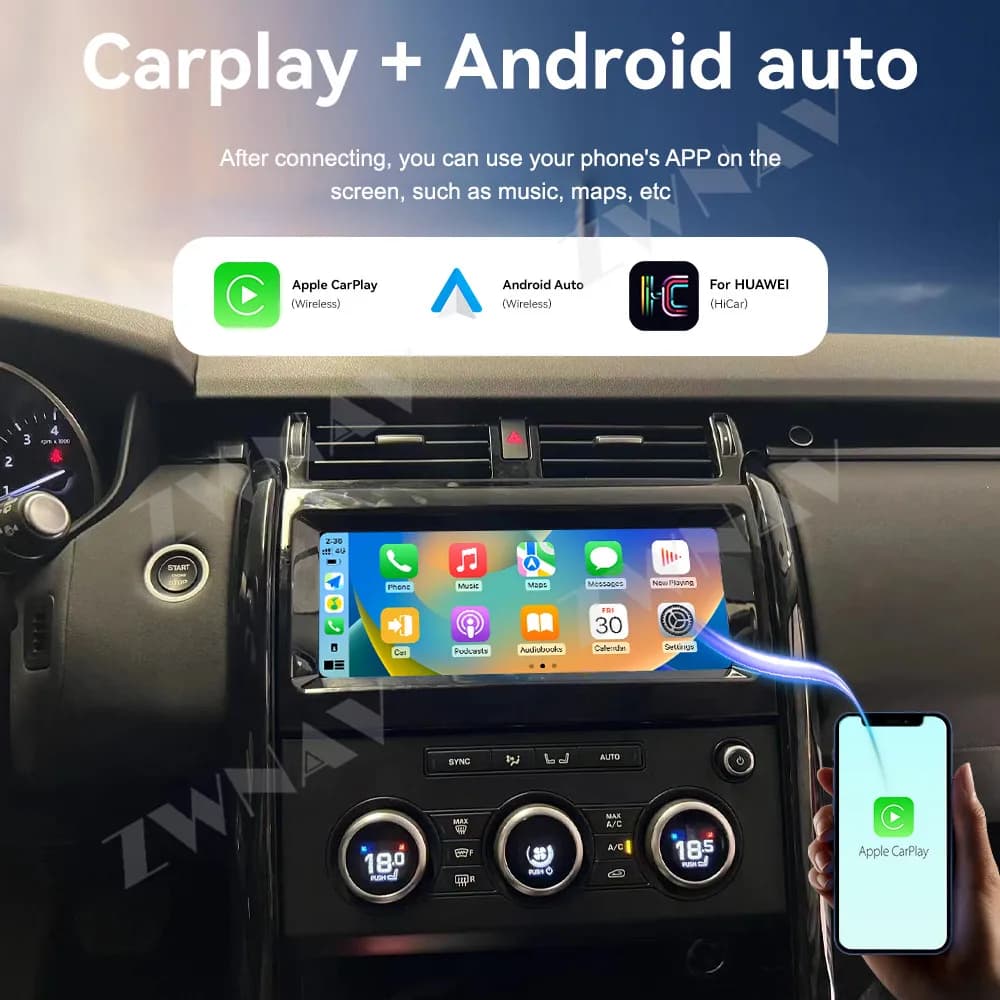 Android 14 Carplay Autoradio Touch Screen da 10.25 pollici Per Land Rover Discovery 5 2017-2021 Lettore Multimediale per Auto di Navigazione GPS