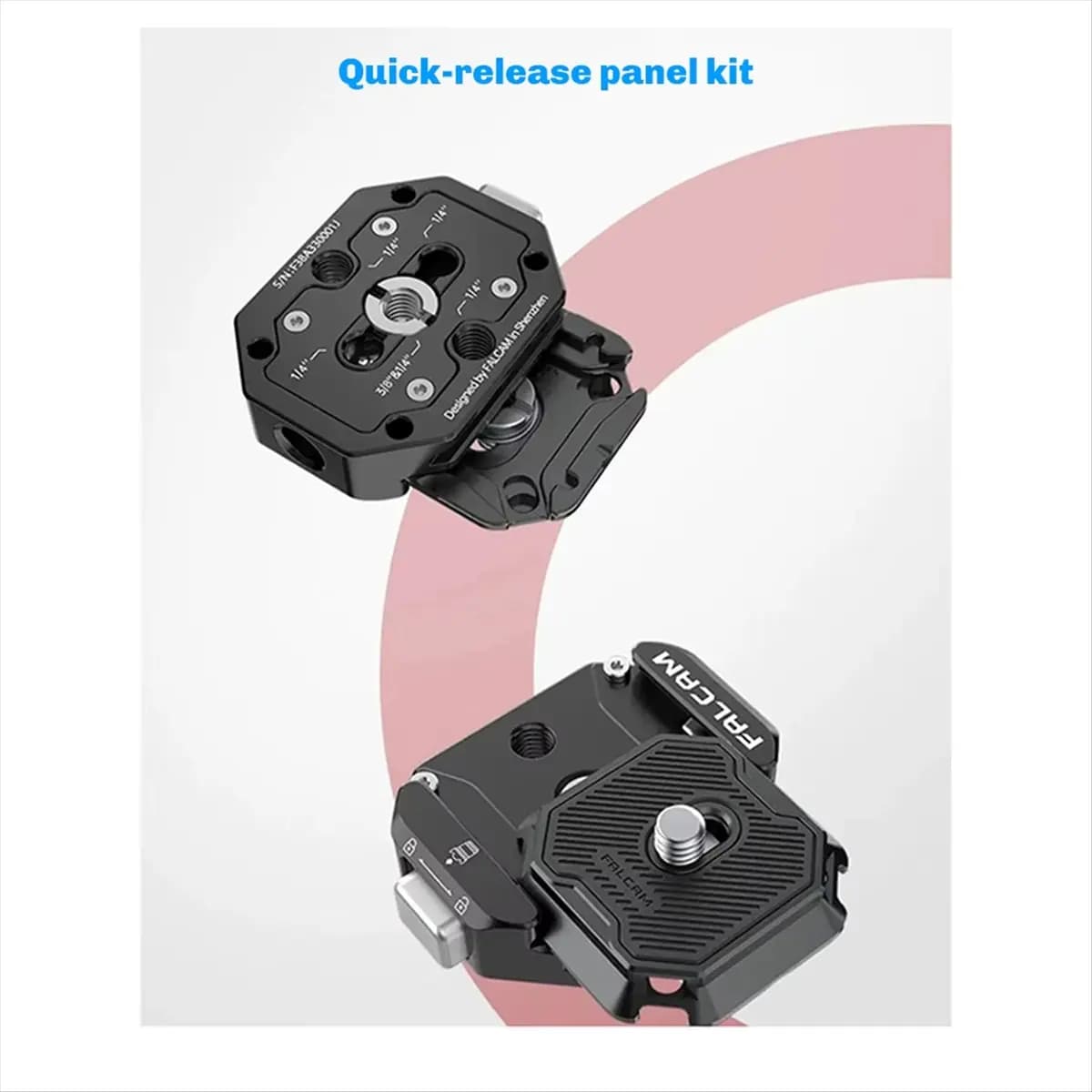(A75T) For FALCAM F38 Pro Multi-Hole Quick Release Plate Kit for Arca Swiss Base for DSLR Camera Tripod Gimbal