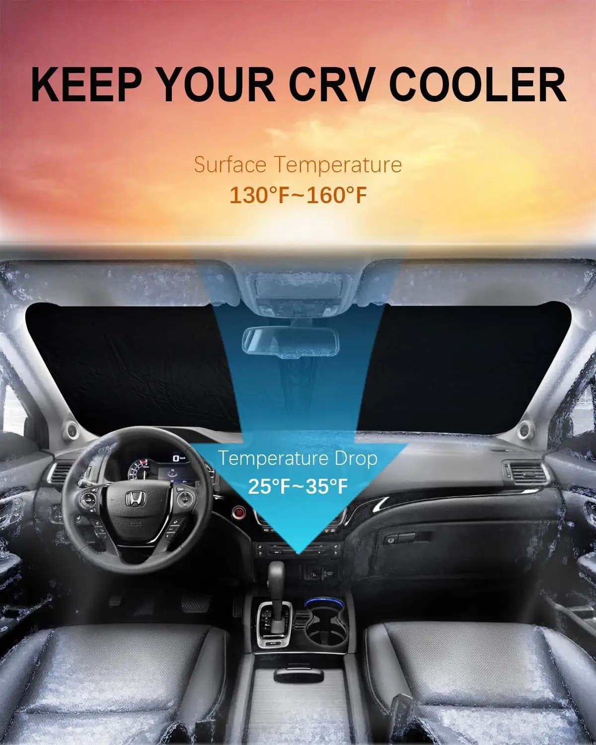 Auto Parabrezza Parasole Copertura per HONDA CRV 2012-2016 Auto Finestra Anteriore Parasole Visiera Protezione UV Accessori Per Interni Auto