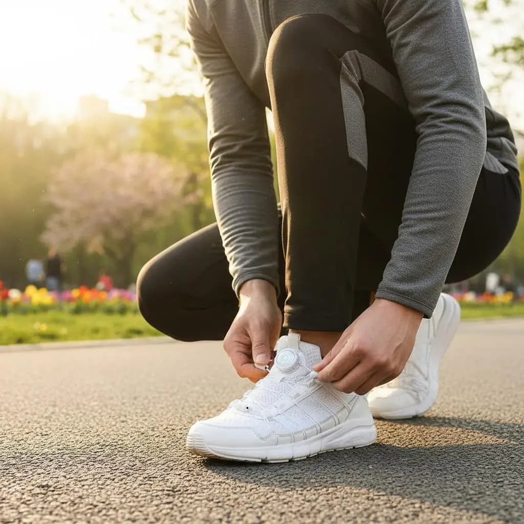Sistema di bloccaggio per lacci senza nodo con fibbia rotante, dispositivo di allacciatura rapida colorato con gradiente magico per sneakers e scarpe da corsa
