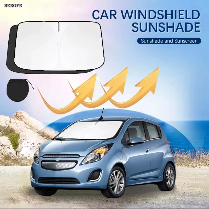 Car Windshield Sun Shade Covers Front Window Sunscreen UV Parasol For Chevrolet SPARK RS M200 M300 Summer Car Accessories
