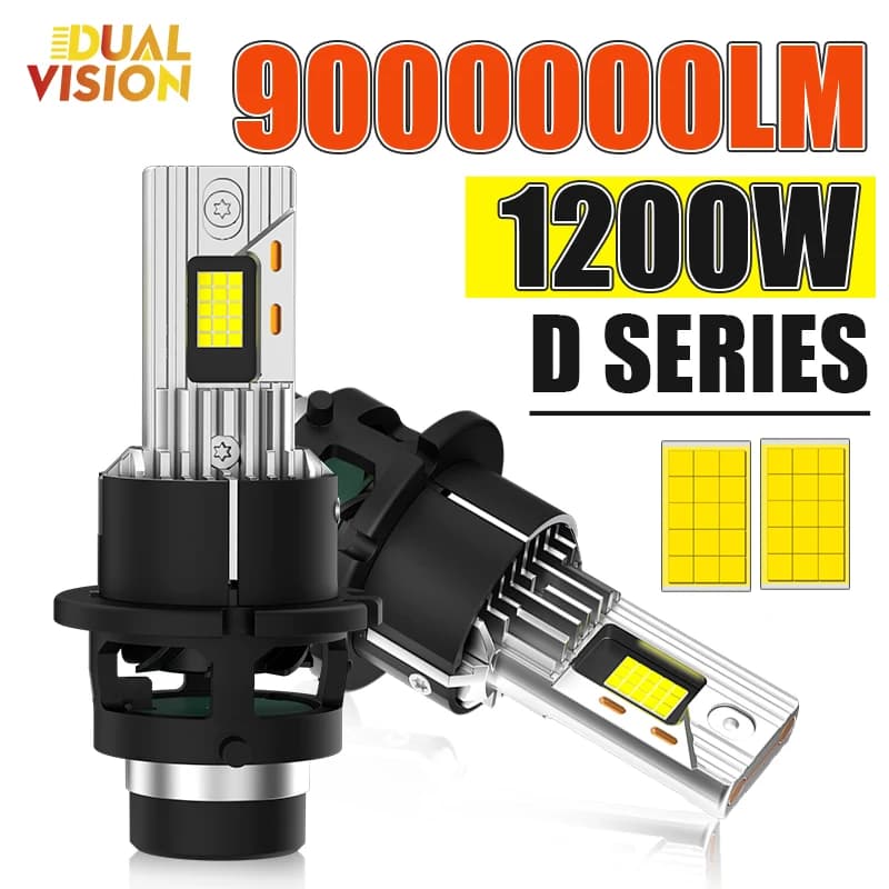 D2S D4S Led Fari Per Auto Lampadina Canbus HID D2R D4R Xenon Auto Luce 1200W Super Luminoso 9570 CSP Chip Turbo Lampada 6000K Spina e Pl
