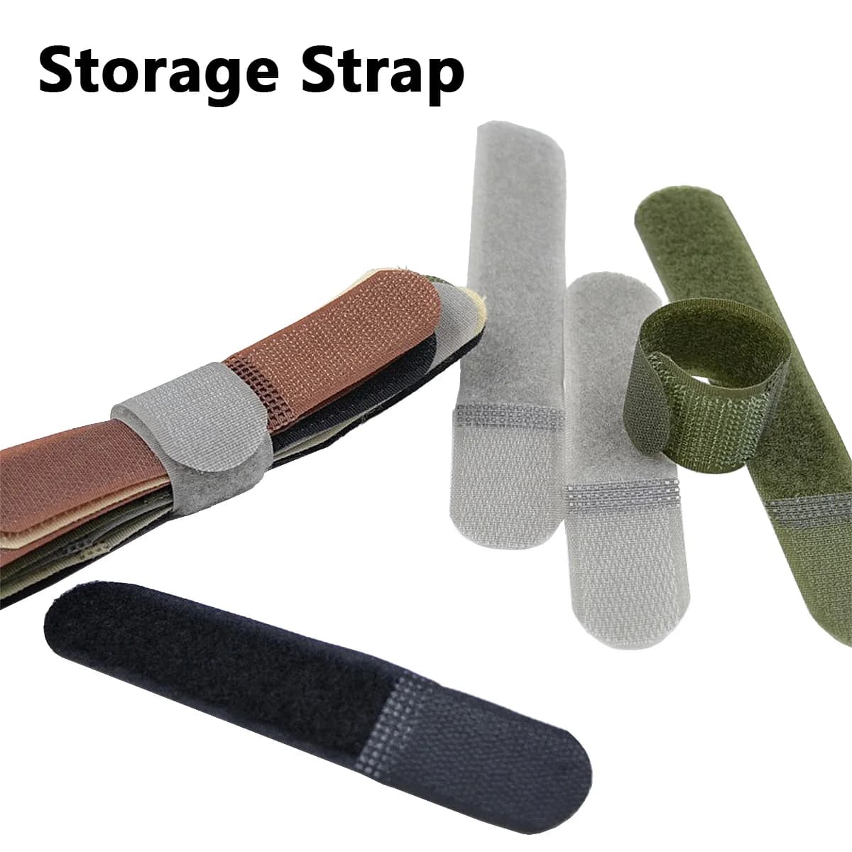 Tattico Molle 5 pz/pacco Fascette Cinch Strap Tessitura Tidy Organizer Fix Hook Loop Grip Wrapping Cord Riutilizzabili Restrizioni