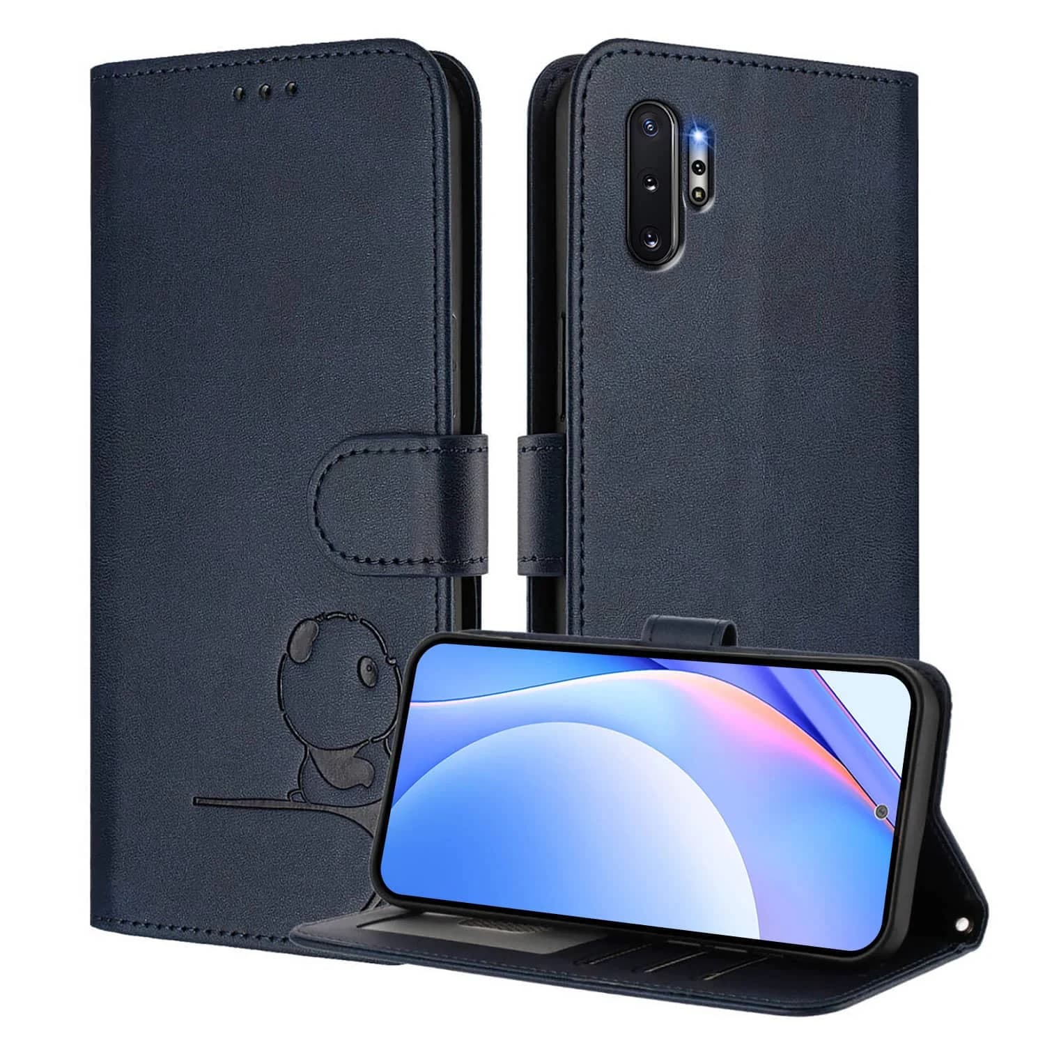Custodia a portafoglio con blocco RFID per Samsung Galaxy Note 20 Ultra 10 Plus 9 8, Cover a libro Panda, Porta carte per donna e uomo