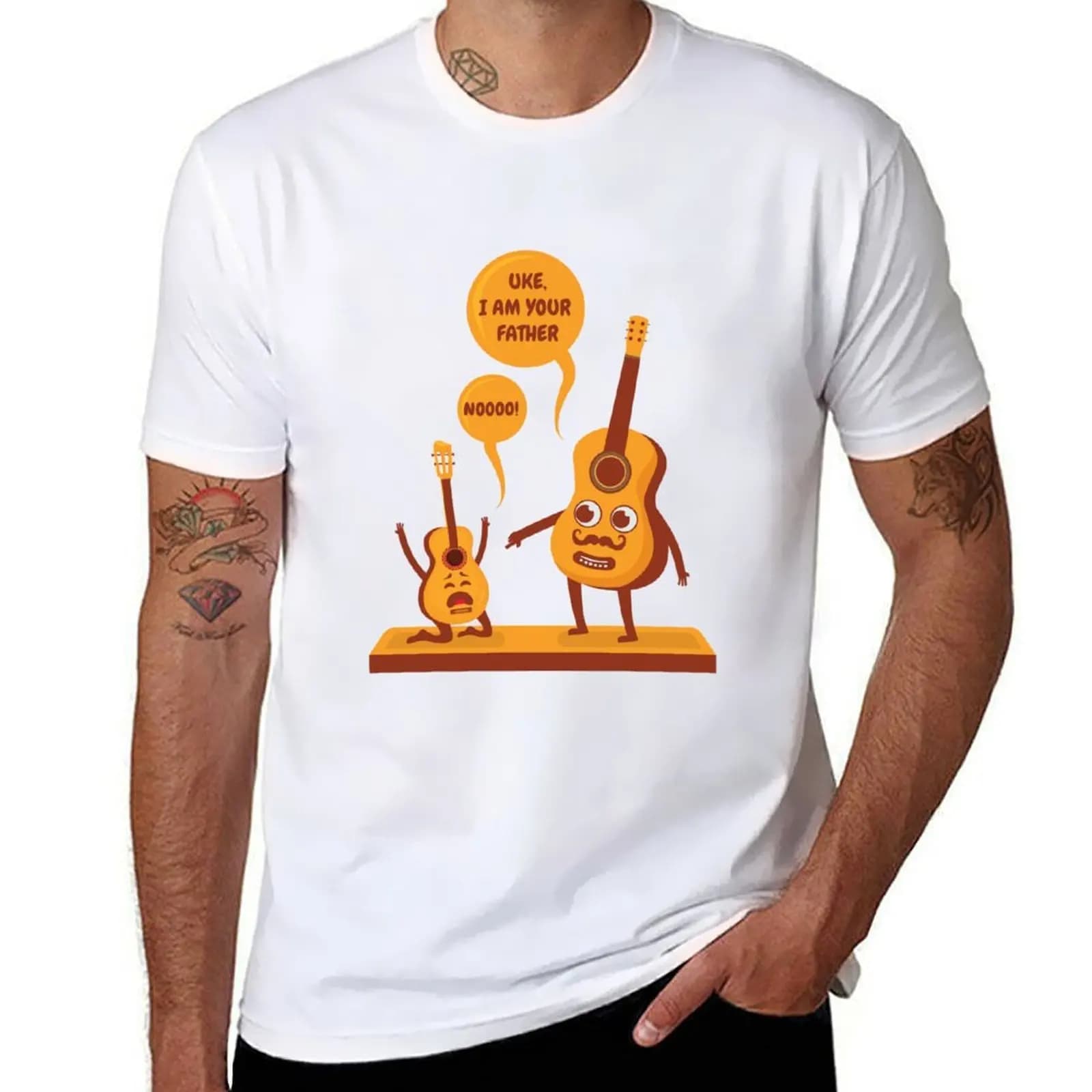 Uke I Am Your Father Ukulele Guitar T-shirt uomo magliette da uomo casual maglietta da uomo
