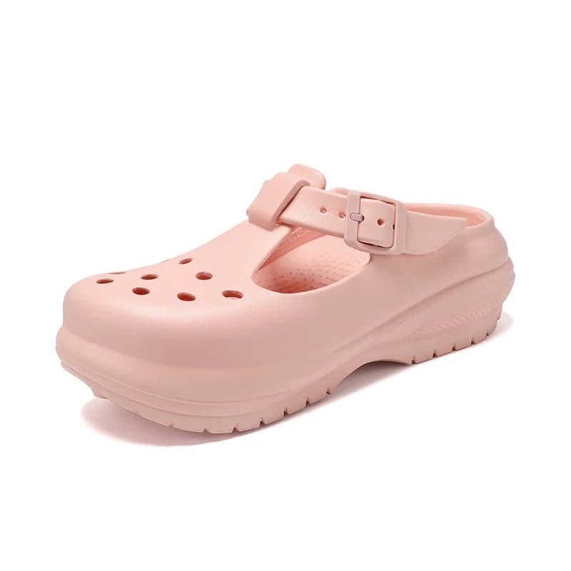 Chunky Platform Clogs Sandals for Women Mary Jane Shoes Non-Slip Beach Slippers Ladies Garden Shoes Thick Bottom 6cm Mary Janes