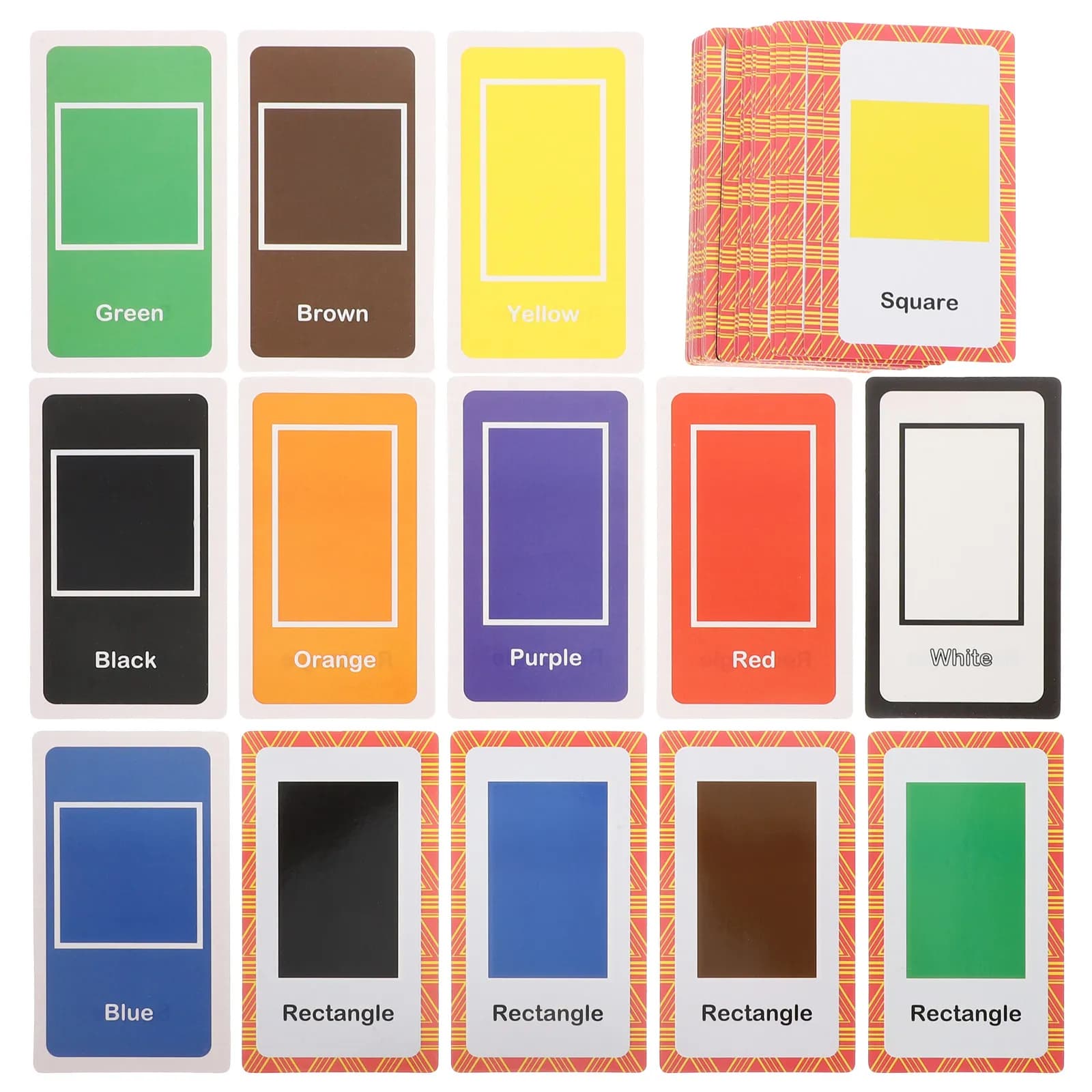 Set di Carte Flash Colorate e Sagomate in Carta per l'Apprendimento dei Bambini, Sviluppo Cognitivo e Visivo, Carte Educative