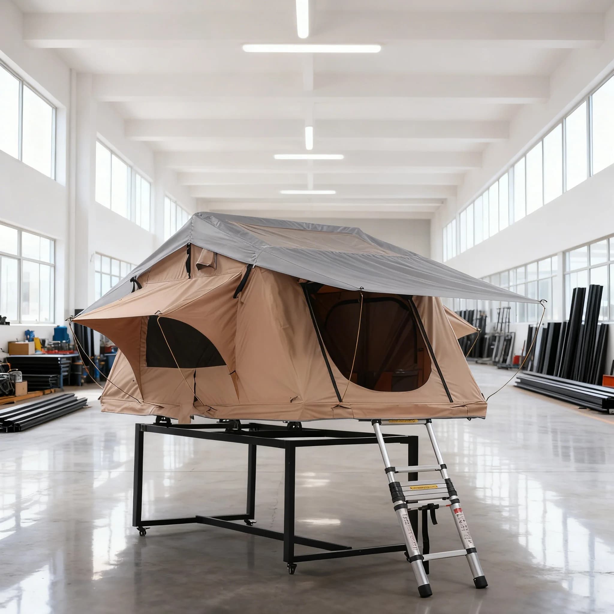 Tenda da tetto per auto da campeggio personalizzata a forma di casa con guscio morbido per auto Suv all'aperto