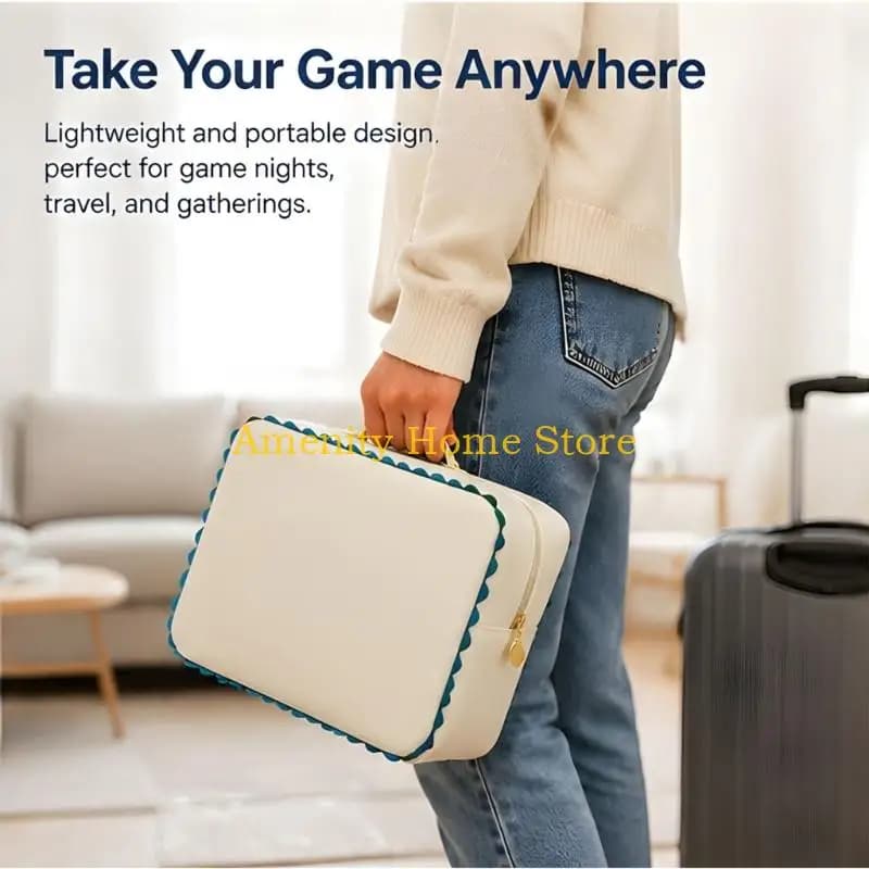 F26C Spacious Empty Mahjong Tile Storage Bag For Home And Outdoor Activities
