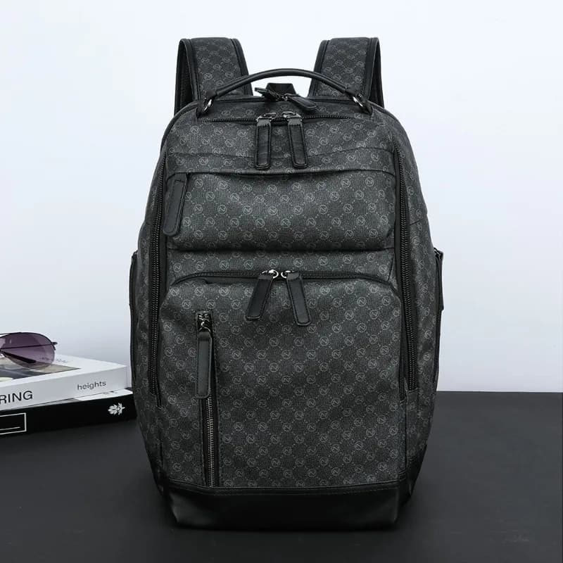 Plaid Printed Backpack Men Luxury Fashion Men's Backpacks Large Capacity Laptop Backpack Travel Bag Multiple Pockets Schoolbag