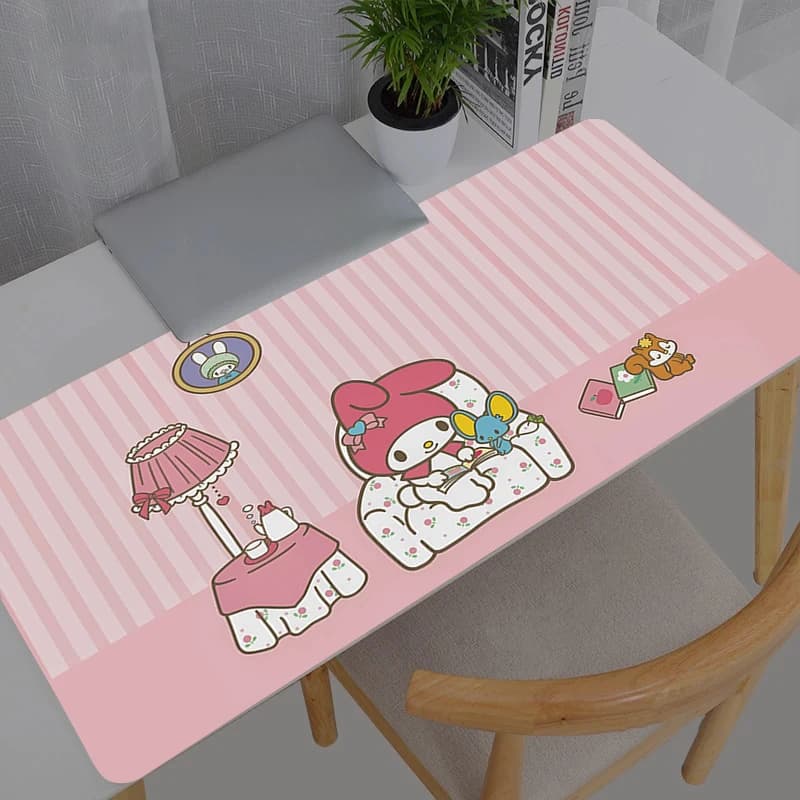 Tappetino per mouse Anime My Melody Sanrio, accessori da gioco resistenti, tappetino grande per tastiera PC, tappetino da scrivania per gamer