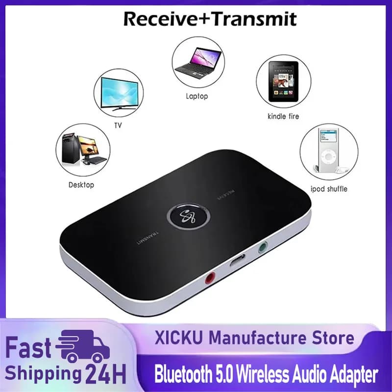 Bluetooth 5.0 Trasmettitore Audio Ricevitore Stereo AUX Jack RCA USB Dongle Musica Adattatore Wireless Per Auto Kit PC TV Cuffie