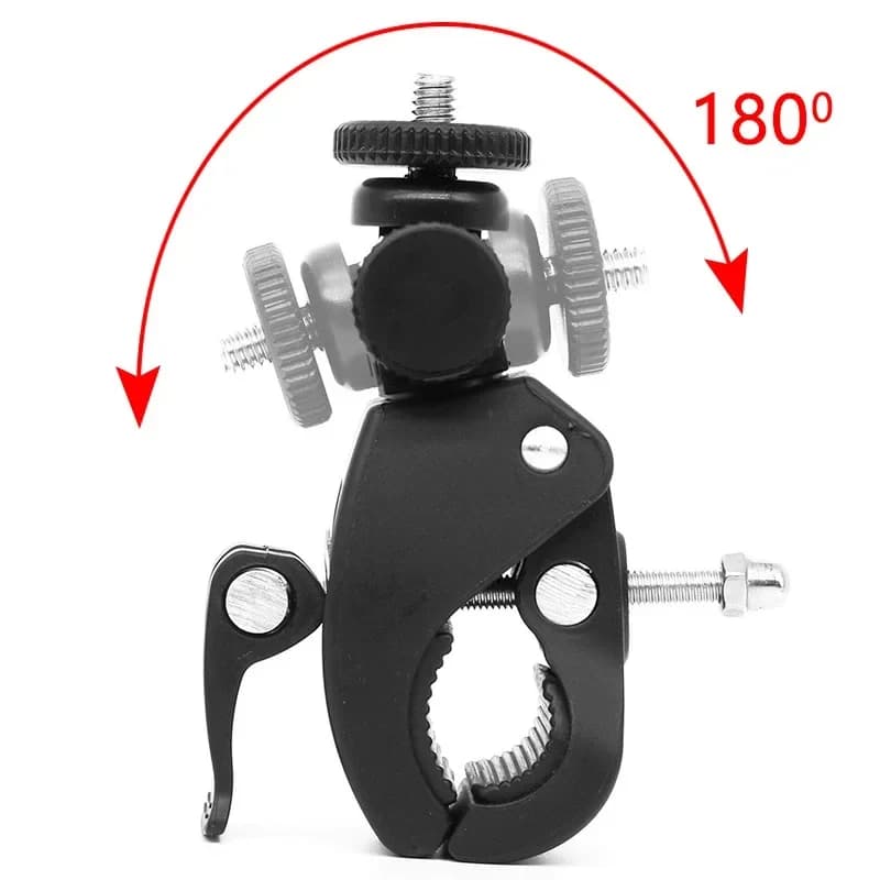 High Quality 1/4 Bicycle Bicycle Bike DV DSLR Camera Handlebar Clamp Bracket Tripod Mounting Screw Clip For Hold LCD Monitor DSLR Camera