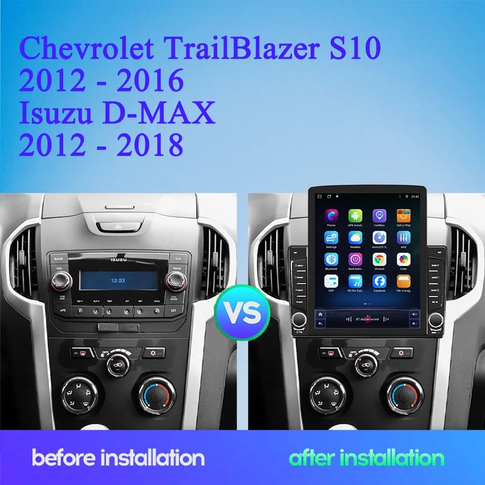 Android 14 8G + 128G Autoradio Stere Video Audio A/V Tablet GPS Navi Monitor Per Isuzu D-MAX Chevrolet TrailBlazer S10 2012 - 2018