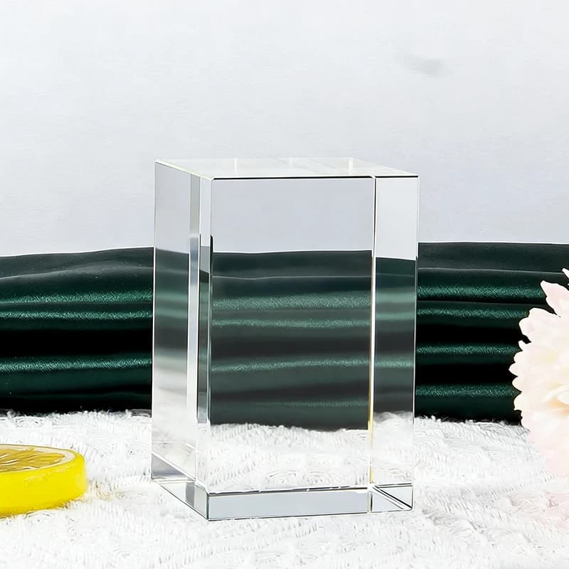Crystal Cube K9 Transparent Laser Engraving Xtool, Rectangular Glass Cube Empty Cylinder, Paper Stop