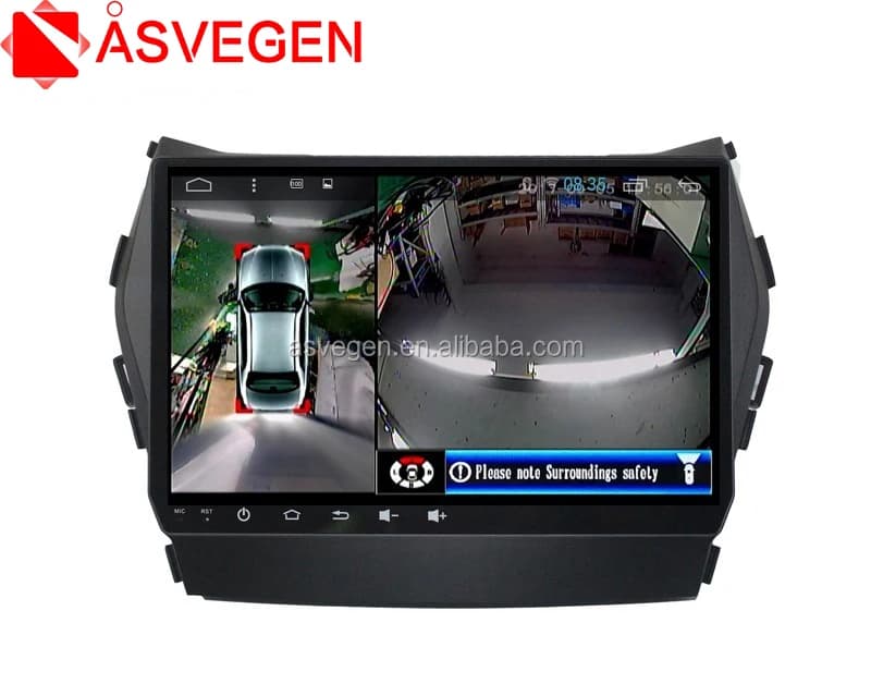 Sistema di visione a 360 gradi, telecamera panoramica per auto, telecamera DVR per parcheggio, scatola nera per Santa Fe
