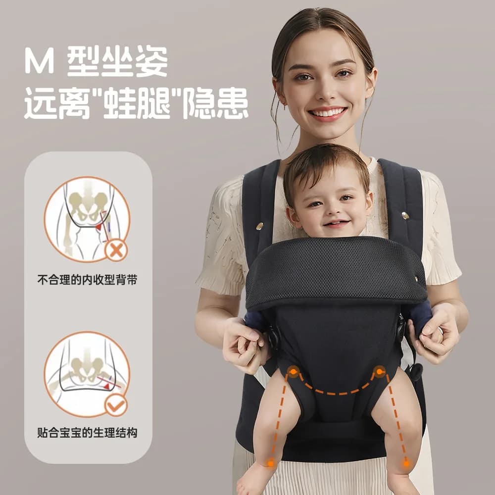 Cinghie per bambini Spallacci per bambini Cotone Multifunzionale Strumento per abbraccio per bambini Zaino Sgabello per bambini