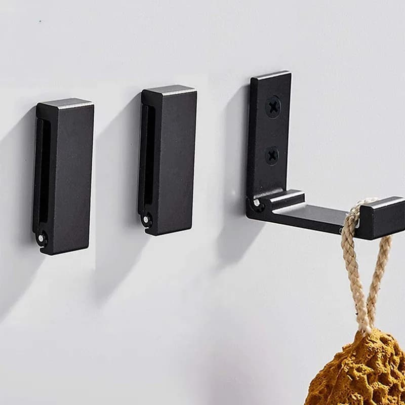 Ganci Pieghevoli da Parete e Porta per Vestiti, Cappelli, Borse, in Lega di Alluminio, Antiruggine, per Cucina e Bagno, Ganci Singoli Pieghevoli per Asciugamani