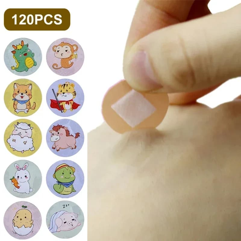 120 pz Mini Cerotto Rotondo Carino Medicazione della Ferita Gesso Patch Medica Traspirante Impermeabile Bende Adesive Nastro Bende