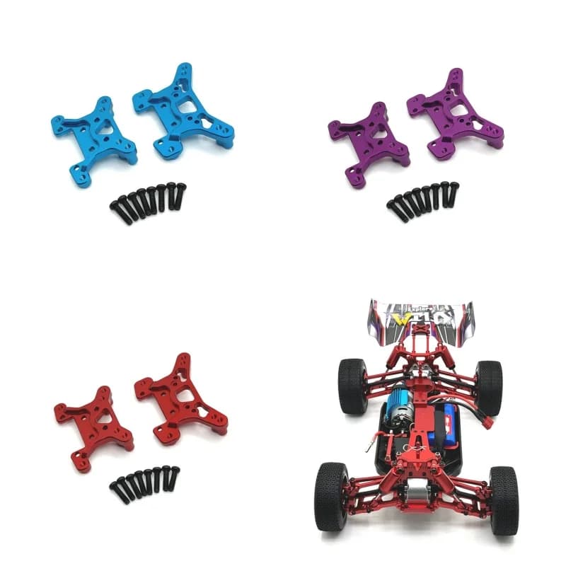 Wltoys 124008 124010 144016 144018 Parti metalliche per auto telecomandate RC staffe ammortizzatori anteriori e posteriori
