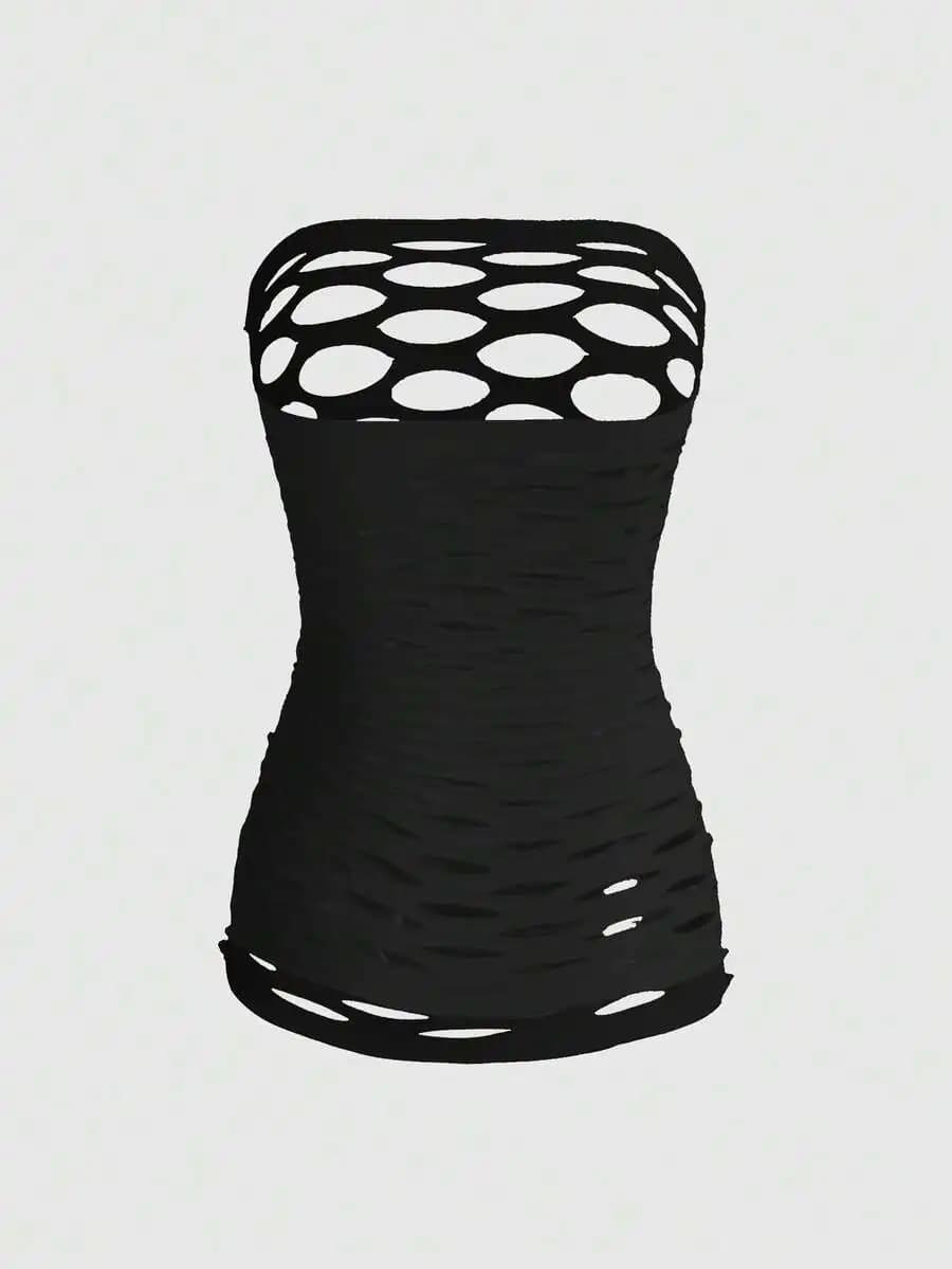 Sexy Super Elastic Hollow Out Lingerie Top For Women