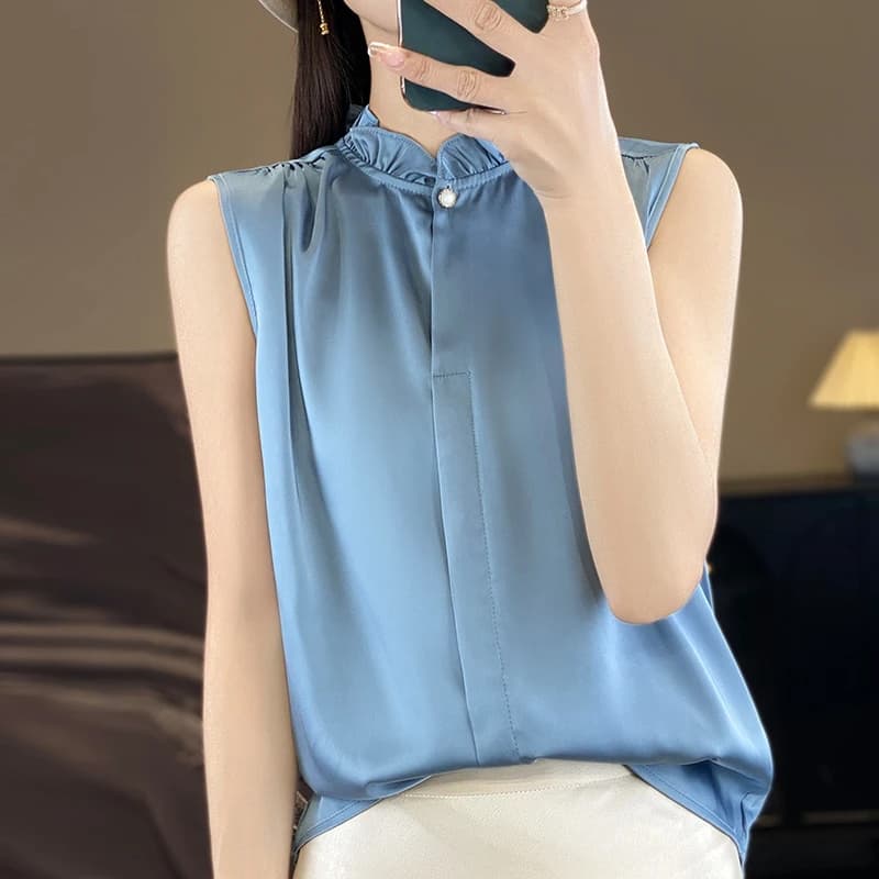 Shirt French Lace Sleeveless Top For Women's Temperament Professional Wear Versatile Western-style Vest Base Suspender T-shirt