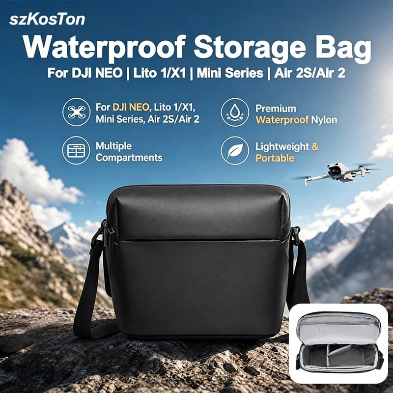 Shoulder Bag For DJI Lito 1/X1/Neo/Mini 3 4 5 Pro Portable Waterproof Storage Bag Backpack For DJI Ari 2/2S Accessories