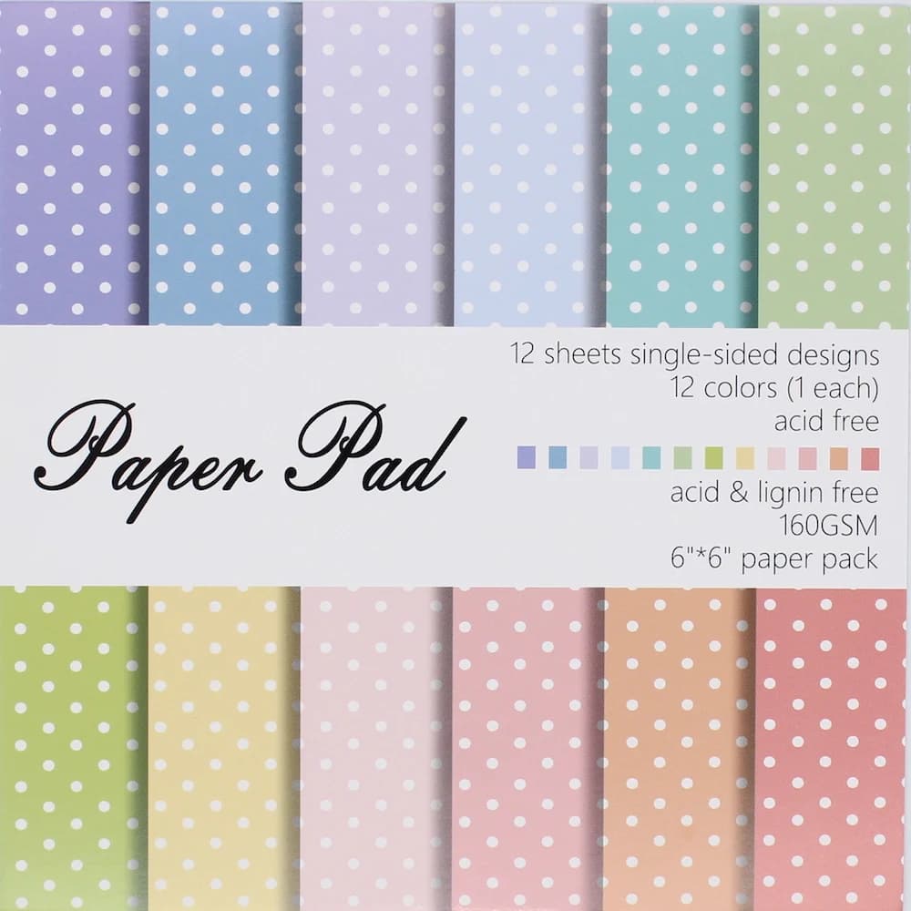 KSCRAFT 6" Single-side Printed Dots pattern creative papercraft art paper handmade scrapbooking kit set books