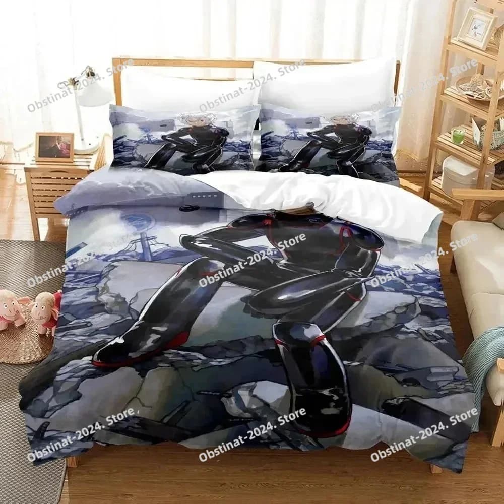 Set di Biancheria da Letto Anime Osamu Mikumo World Trigger, Copripiumino, Set Completo con Federe, Coperta, Misura King e Queen per Ragazzi e Adulti