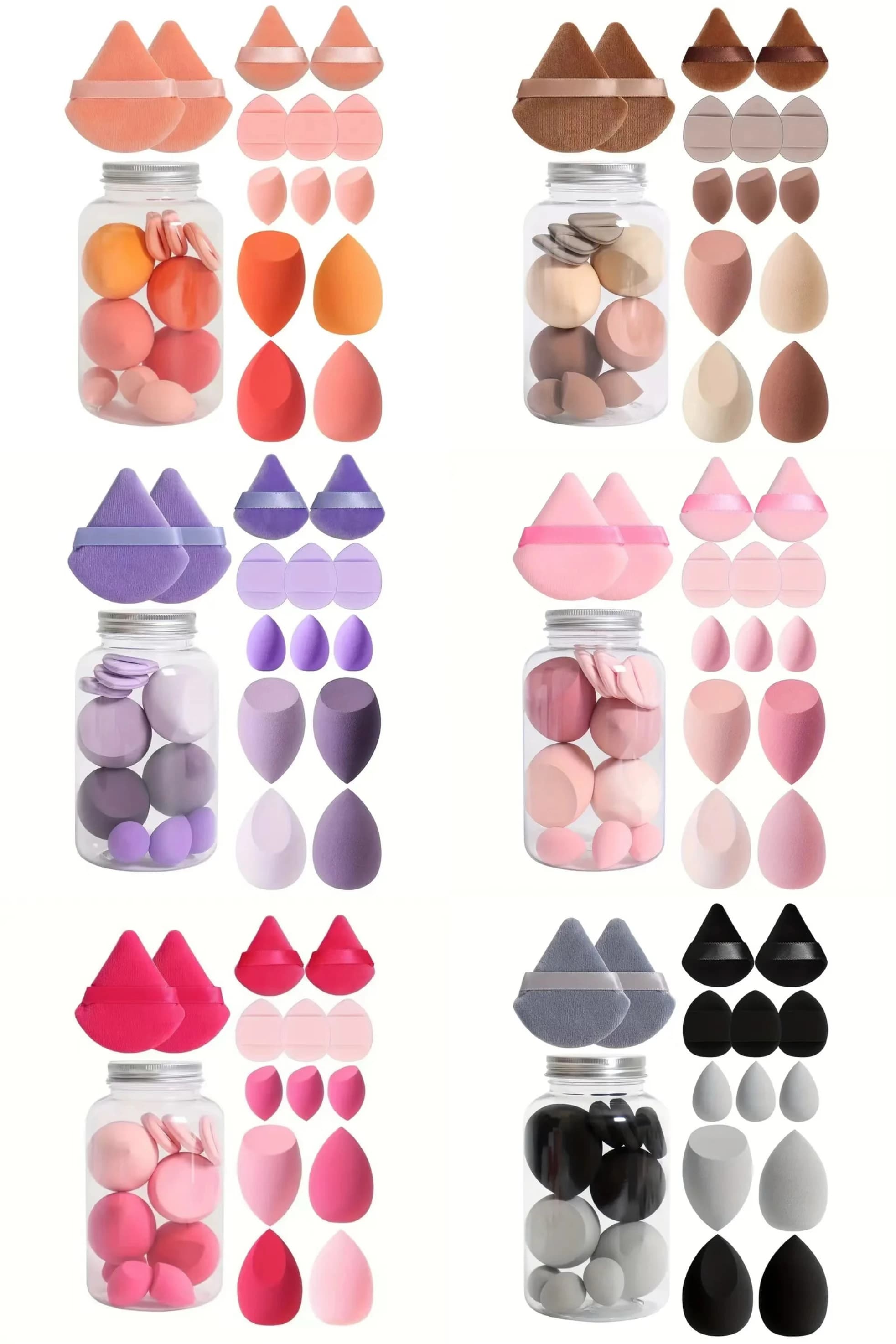 Popular 12-piece blenders in sponge blender set for makeup for cosmetic foundation for cream foundation