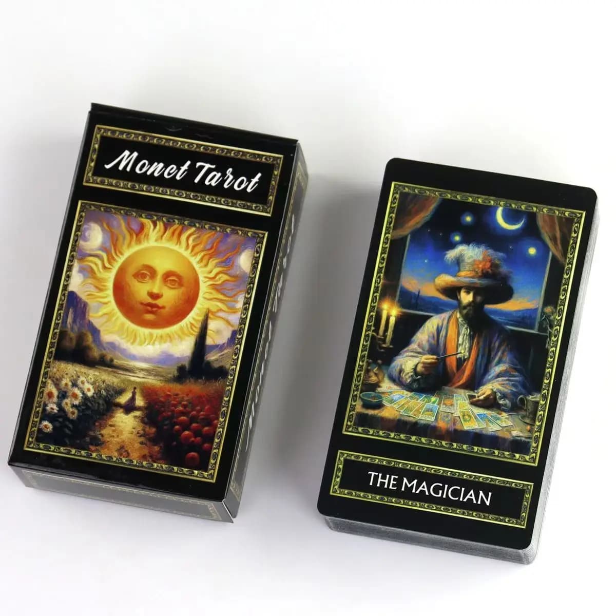 Mazzo di tarocchi Monet 78 carte dei tarocchi Oracle Divinazione Saggezza 10,3 * 6 cm