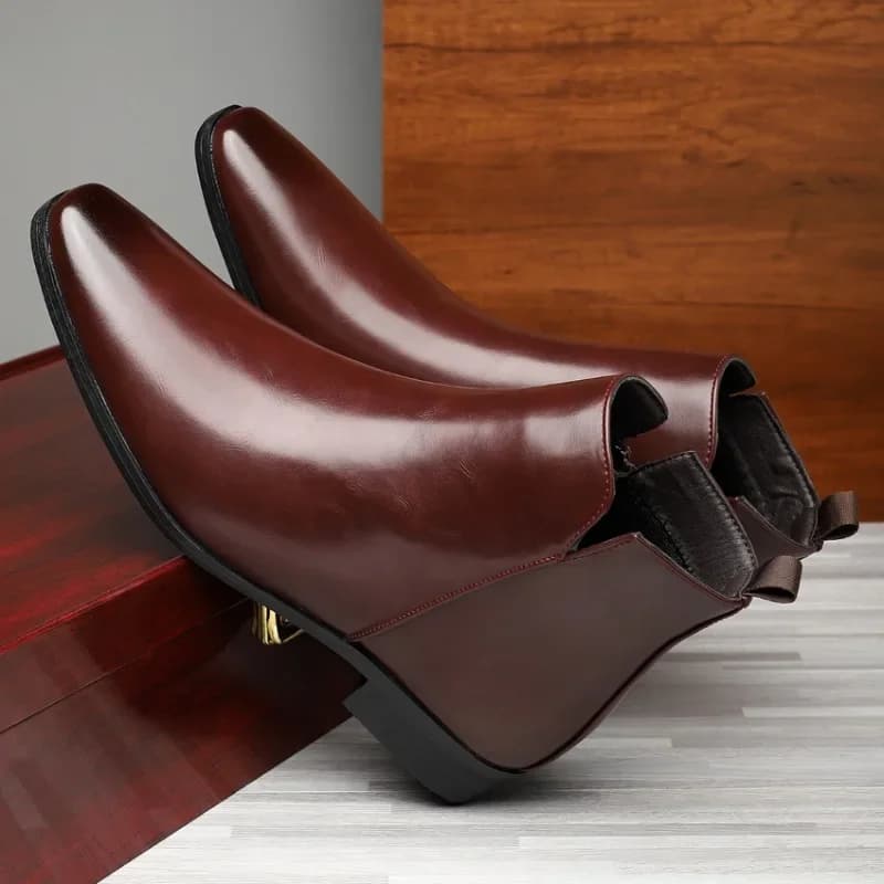 New Classic Men's Boots Chelsea High Boots Luxury Leather Boots Fashionable casual boots Elegant men's ankle boots