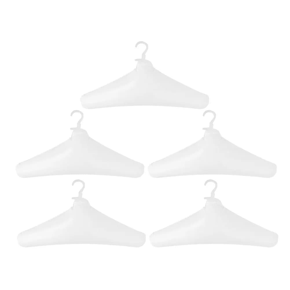 5Pcs Inflatable Travel Clothes Hangers Portable PVC Foldable Drying Rack Camping Clothes Rack Organizer Wrinkle Free