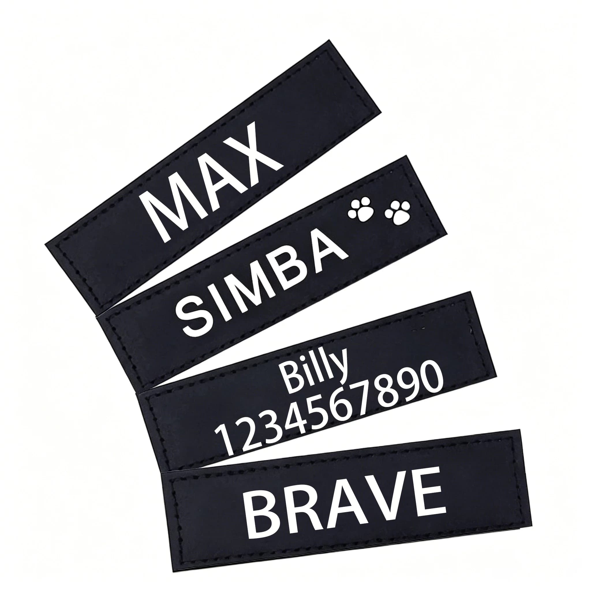 New Custom Dog Harness Patches 2 Pieces- Personalized Name Patches for Stylish & Waterproof Dog Vests Jacket Clothing