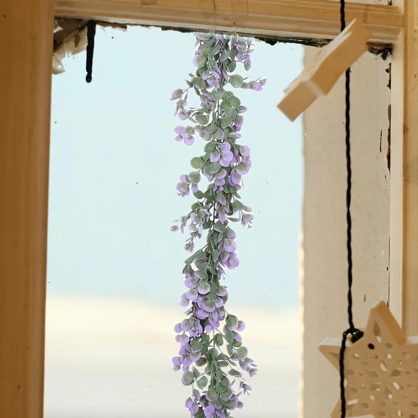Eucalyptus Vine Artificial Leaf Plants Stem Faux Wall Decor Wreath Stems Fake Vines
