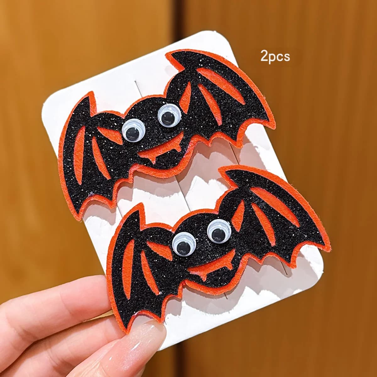 2 colorful headwear Halloween daily decoration bat hair clip