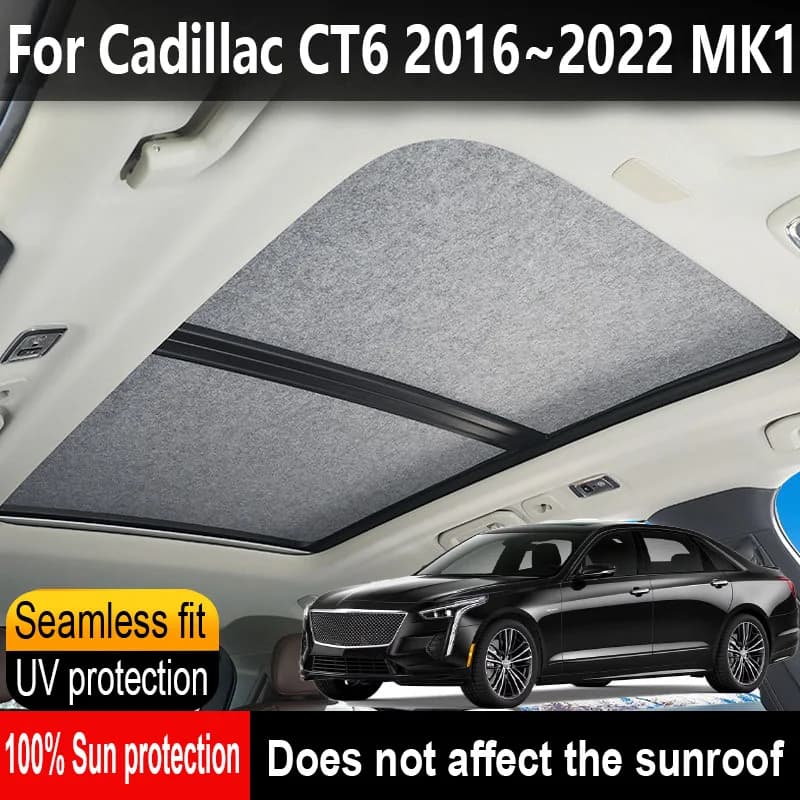 Auto Tetto Apribile Isolamento Visiera del Tetto Per Cadillac CT6 2016 ~ 2022 MK1 Anti-Uv Adsorbimento Elettrostatico Cielo Tenda Parasole